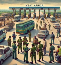 AI generated illustration for West Africa Extortion Corridor