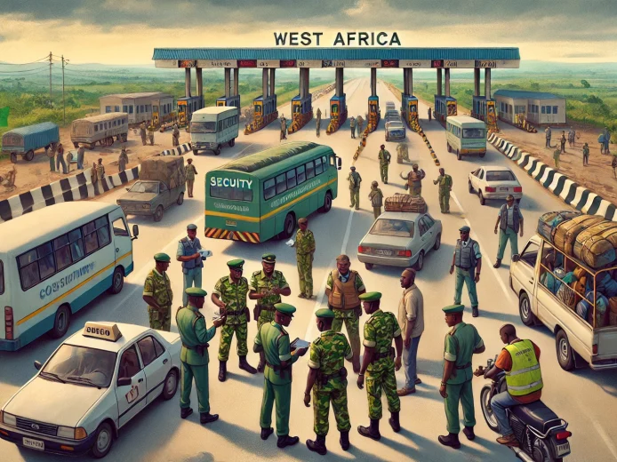 AI generated illustration for West Africa Extortion Corridor