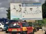 Ghana Police billboard requesting information about its officers even as they extort travellers recklessly